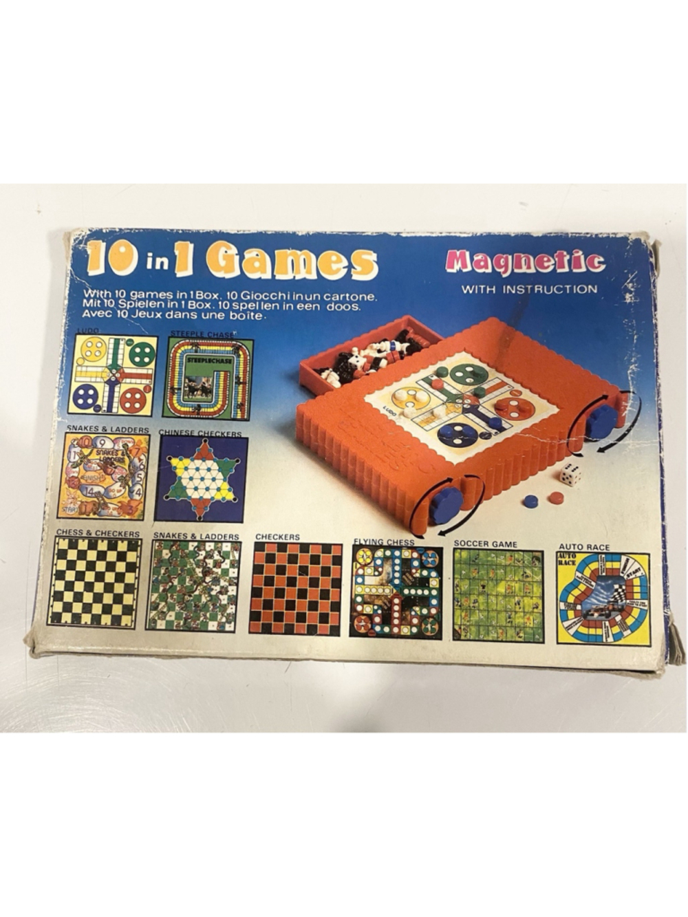 Vintage Super Accord 10 in 1 Magnetic Travel Board Games Incomplete Mini